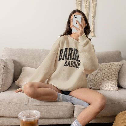 Barbell Baddie Sweatshirt | Gym Fitness Crewneck I Gildan Crewneck