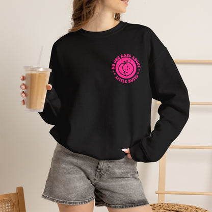 Squat Because No One Raps About Little Butts Sweatshirt | Pink Retro Fitness Quote I Gildan