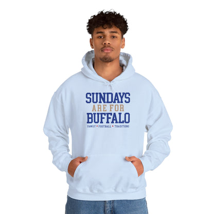 Sundays Are For Buffalo Hoodie | Football Tailgate Crew Pullover I Gildan Hoodie Unisex I Buffalo Bills NFL Fans