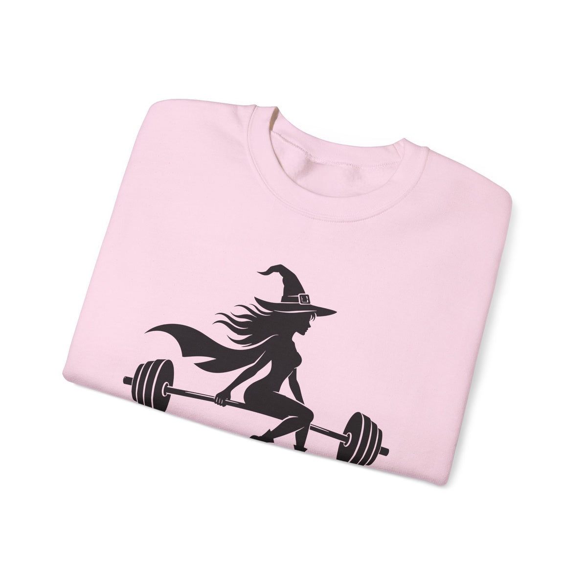 Witch Lifting Barbell Off to the Gym Sweatshirt | Halloween Fitness I Gildan