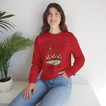 Three Wise Men Christmas Sweatshirt | Nativity Camel Storybook