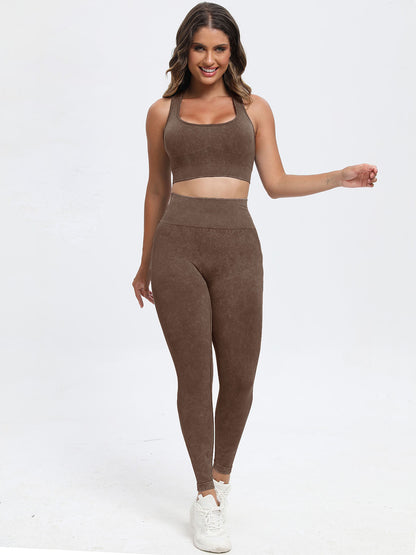 LE Wide Scoop Neck Top and Leggings Set