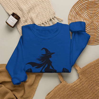 Witch Lifting Barbell Off to the Gym Sweatshirt | Halloween Fitness I Gildan