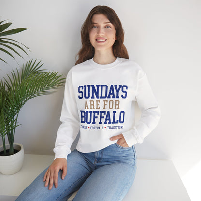 Sundays Are For Buffalo Bils Sweatshirt | NFL Football Fandom Crewneck I Gildan Crewneck Unisex