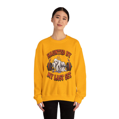 Haunted By My Last Set Sweatshirt | Ghost Lifting Gym Fitness I Gildan Crewneck