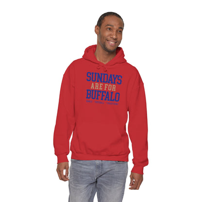 Sundays Are For Buffalo Hoodie | Football Tailgate Crew Pullover I Gildan Hoodie Unisex I Buffalo Bills NFL Fans