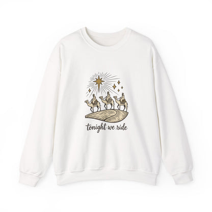 Three Wise Men Christmas Sweatshirt | Nativity Camel Storybook