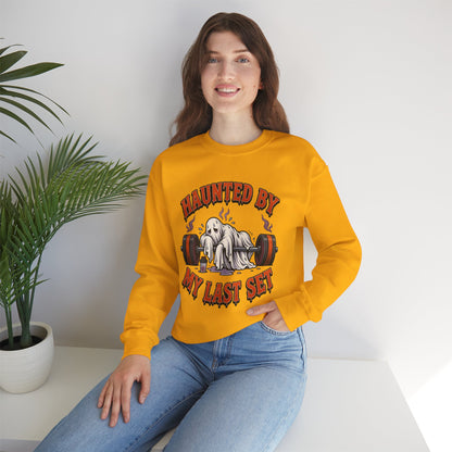 Haunted By My Last Set Sweatshirt | Ghost Lifting Gym Fitness I Gildan Crewneck