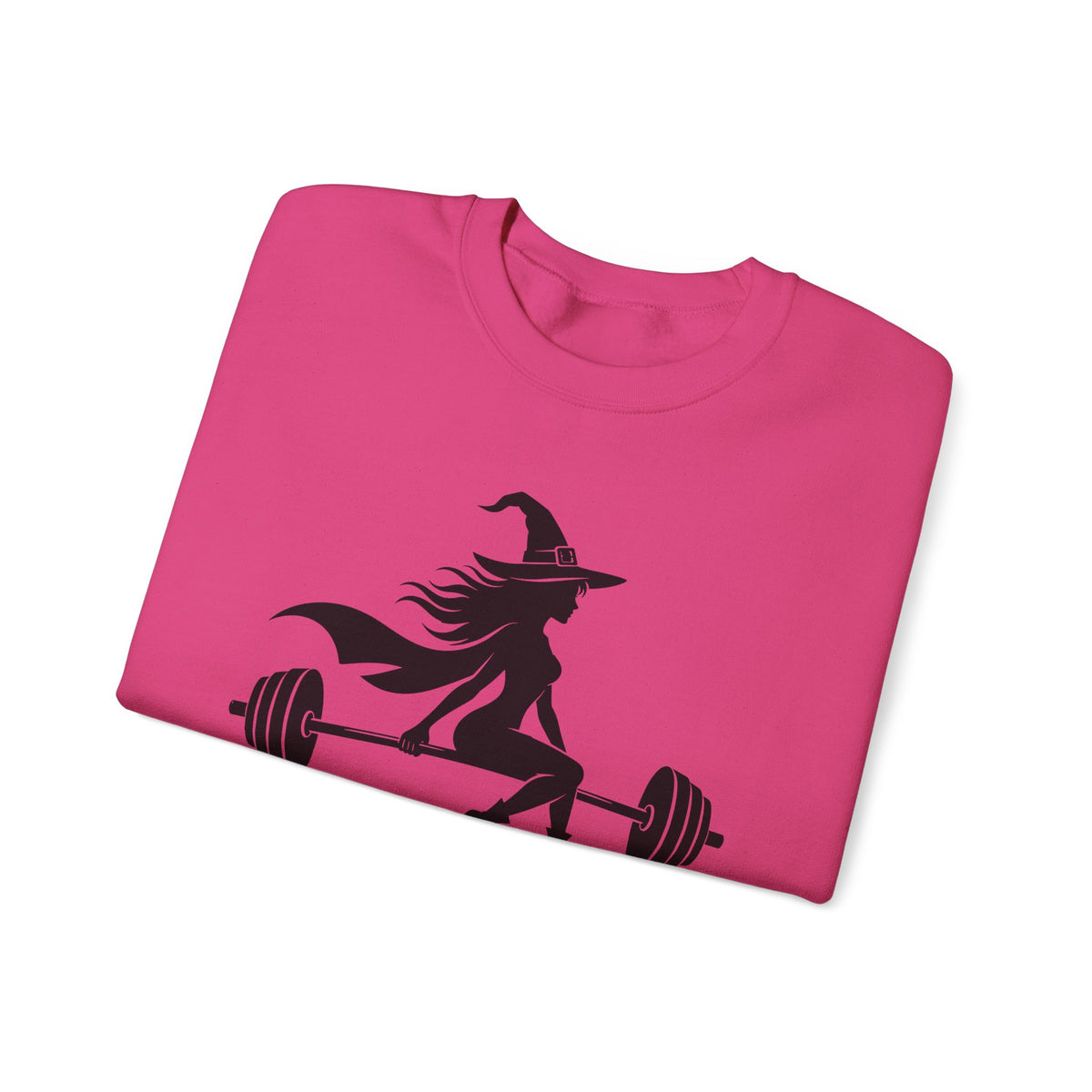 Witch Lifting Barbell Off to the Gym Sweatshirt | Halloween Fitness I Gildan
