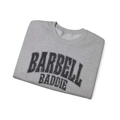 Barbell Baddie Sweatshirt | Gym Fitness Crewneck I Gildan Crewneck