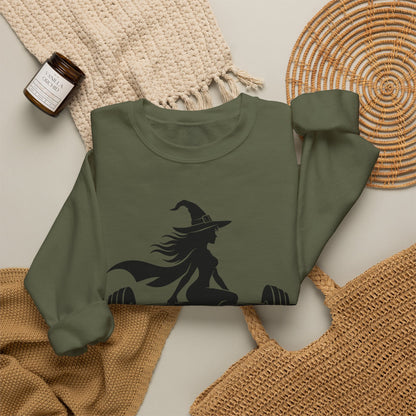 Witch Lifting Barbell Off to the Gym Sweatshirt | Halloween Fitness I Gildan