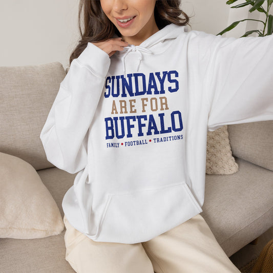 Sundays Are For Buffalo Hoodie | Football Tailgate Crew Pullover I Gildan Hoodie Unisex I Buffalo Bills NFL Fans