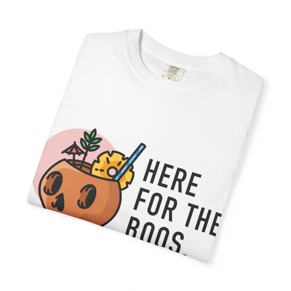 Halloween Pumpkin Graphic T-Shirt — "Here For The Boos"