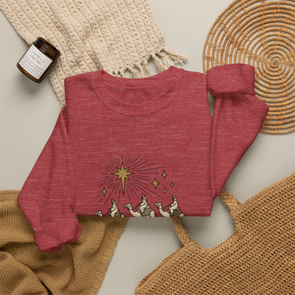 Three Wise Men Christmas Sweatshirt | Nativity Camel Storybook