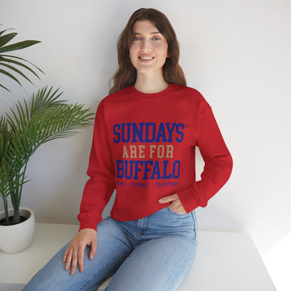Sundays Are For Buffalo Bils Sweatshirt | NFL Football Fandom Crewneck I Gildan Crewneck Unisex