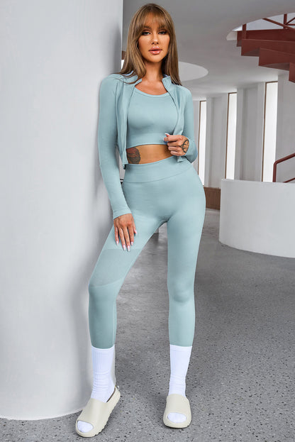 LE Cropped Active Top and Leggings Set