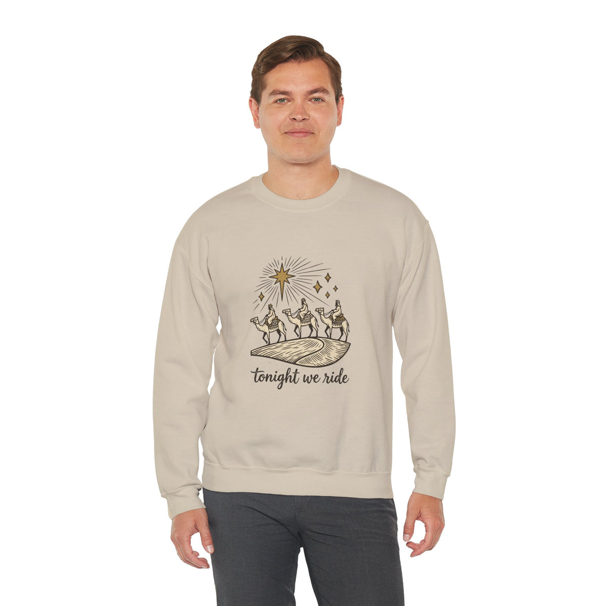 Three Wise Men Christmas Sweatshirt | Nativity Camel Storybook