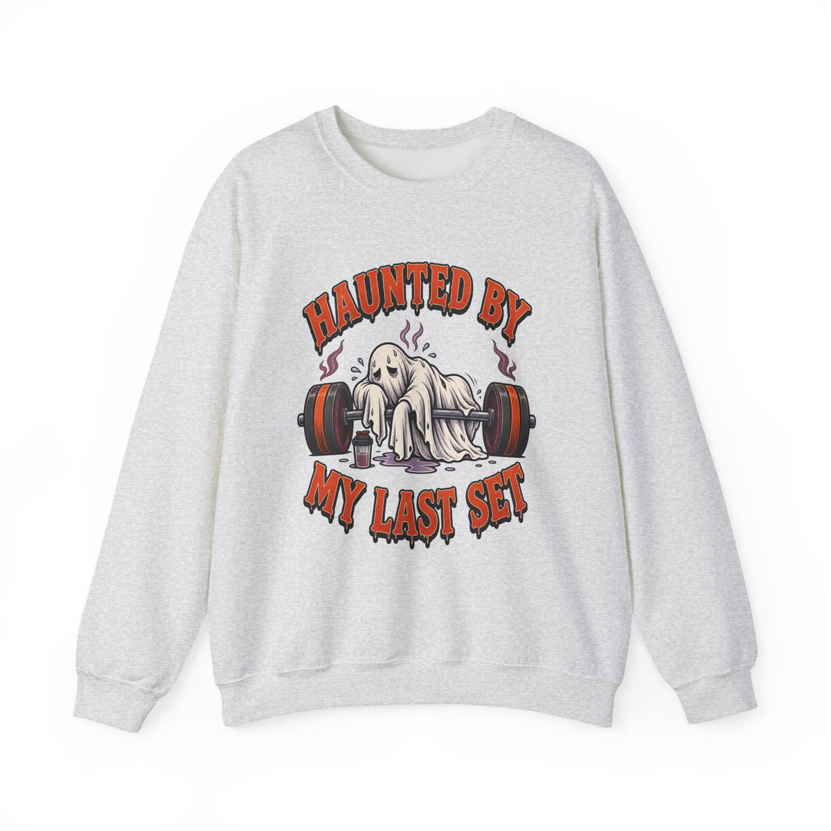 Haunted By My Last Set Sweatshirt | Ghost Lifting Gym Fitness I Gildan Crewneck