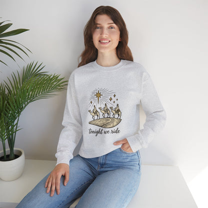 Three Wise Men Christmas Sweatshirt | Nativity Camel Storybook