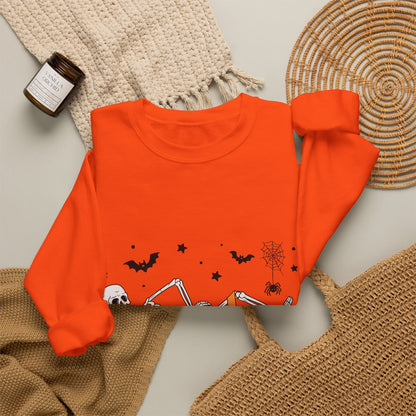 Glute Ghouls Skeleton Lounge Sweatshirt | Halloween Skeleton Fitness I Gildan Crewneck