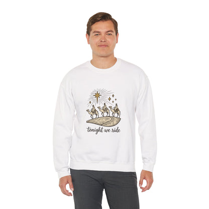 Three Wise Men Christmas Sweatshirt | Nativity Camel Storybook