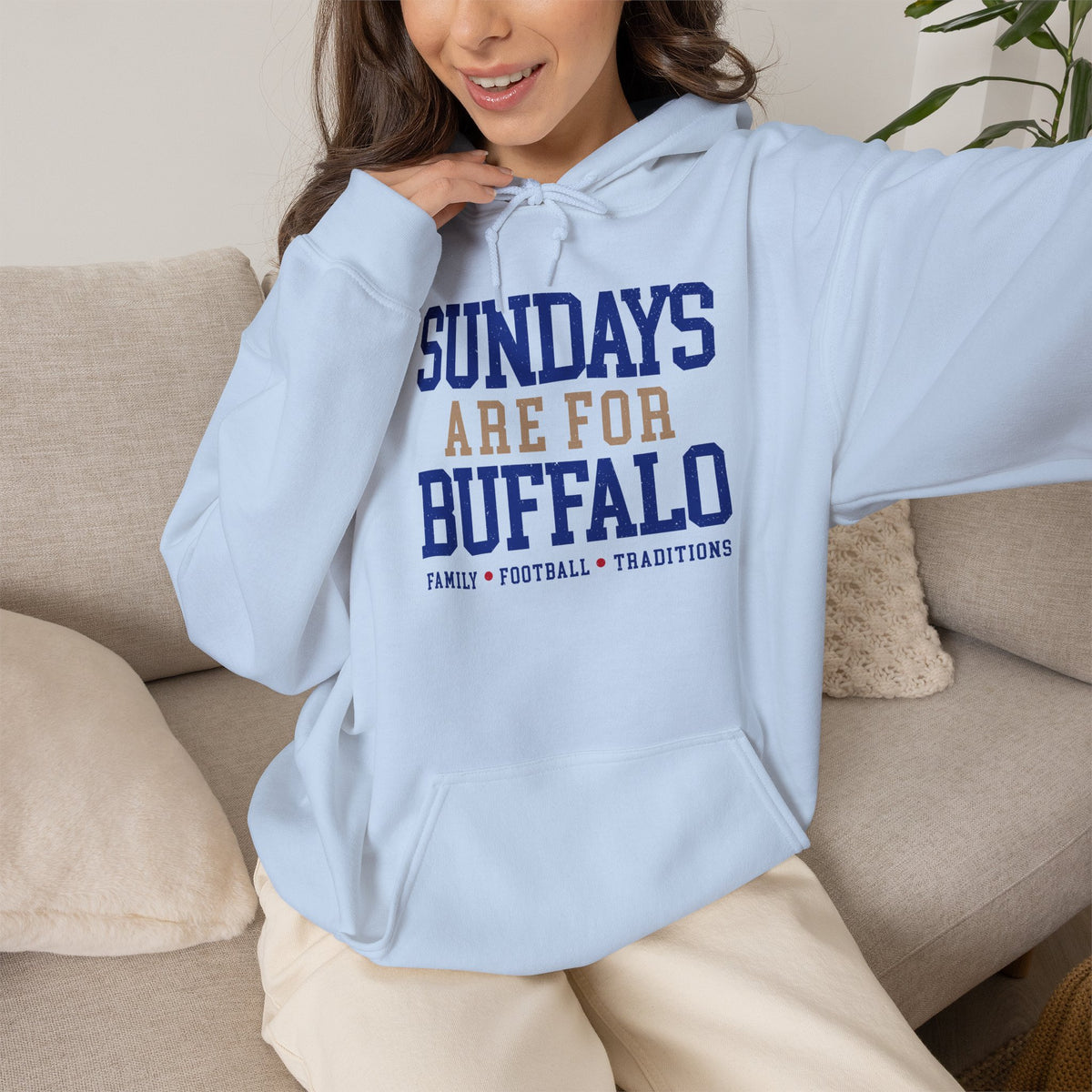 Sundays Are For Buffalo Hoodie | Football Tailgate Crew Pullover I Gildan Hoodie Unisex I Buffalo Bills NFL Fans