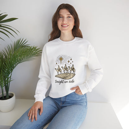 Three Wise Men Christmas Sweatshirt | Nativity Camel Storybook