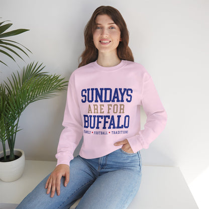 Sundays Are For Buffalo Bils Sweatshirt | NFL Football Fandom Crewneck I Gildan Crewneck Unisex
