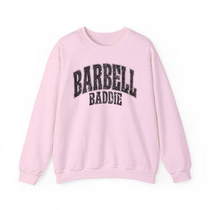 Barbell Baddie Sweatshirt | Gym Fitness Crewneck I Gildan Crewneck