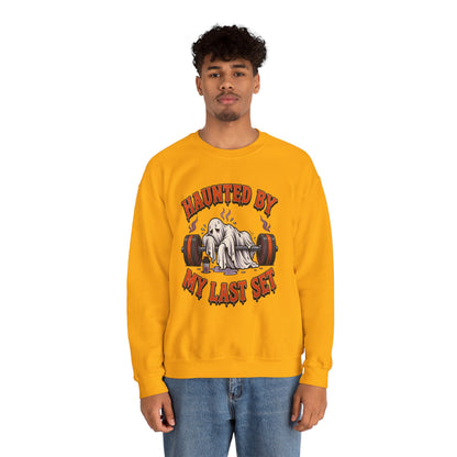 Haunted By My Last Set Sweatshirt | Ghost Lifting Gym Fitness I Gildan Crewneck