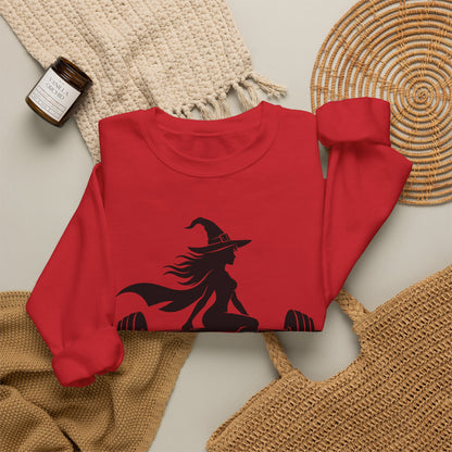 Witch Lifting Barbell Off to the Gym Sweatshirt | Halloween Fitness I Gildan