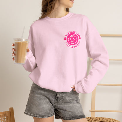 Squat Because No One Raps About Little Butts Sweatshirt | Pink Retro Fitness Quote I Gildan