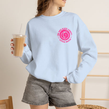 Squat Because No One Raps About Little Butts Sweatshirt | Pink Retro Fitness Quote I Gildan