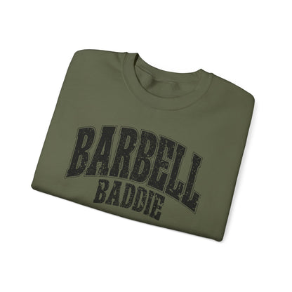 Barbell Baddie Sweatshirt | Gym Fitness Crewneck I Gildan Crewneck