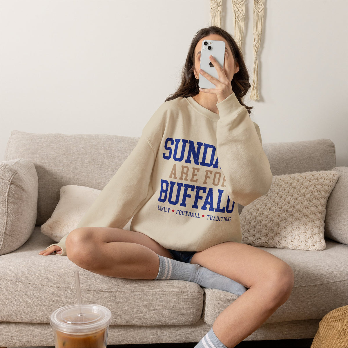 Sundays Are For Buffalo Bils Sweatshirt | NFL Football Fandom Crewneck I Gildan Crewneck Unisex
