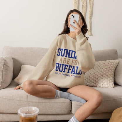Sundays Are For Buffalo Bils Sweatshirt | NFL Football Fandom Crewneck I Gildan Crewneck Unisex
