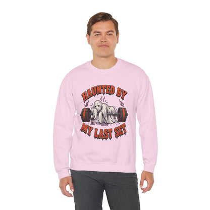 Haunted By My Last Set Sweatshirt | Ghost Lifting Gym Fitness I Gildan Crewneck