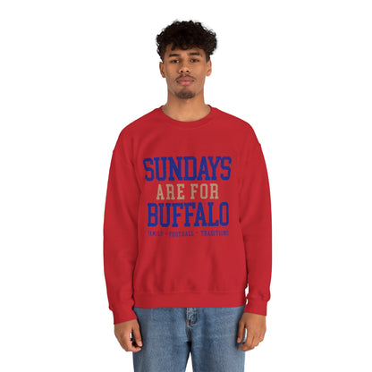 Sundays Are For Buffalo Bils Sweatshirt | NFL Football Fandom Crewneck I Gildan Crewneck Unisex