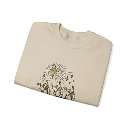 Three Wise Men Christmas Sweatshirt | Nativity Camel Storybook