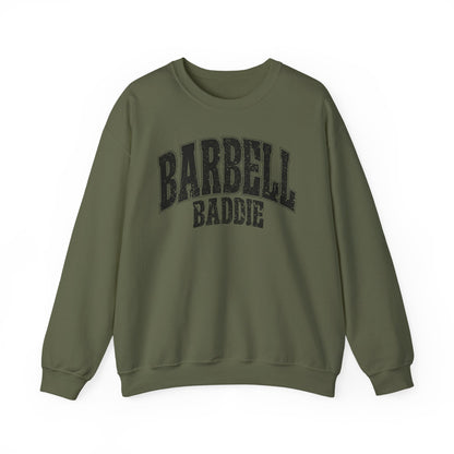 Barbell Baddie Sweatshirt | Gym Fitness Crewneck I Gildan Crewneck