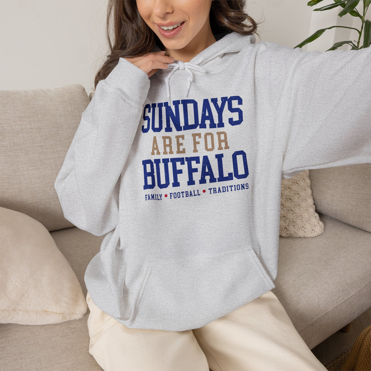 Sundays Are For Buffalo Hoodie | Football Tailgate Crew Pullover I Gildan Hoodie Unisex I Buffalo Bills NFL Fans