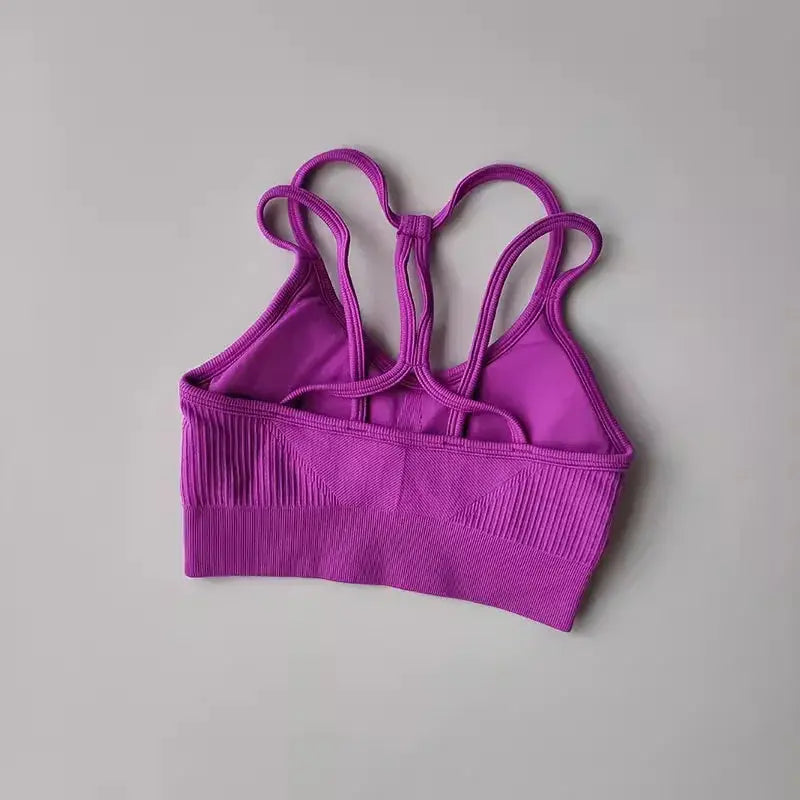 PowerSculpt Ribbed Sports Bra