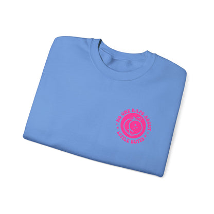 Squat Because No One Raps About Little Butts Sweatshirt | Pink Retro Fitness Quote I Gildan