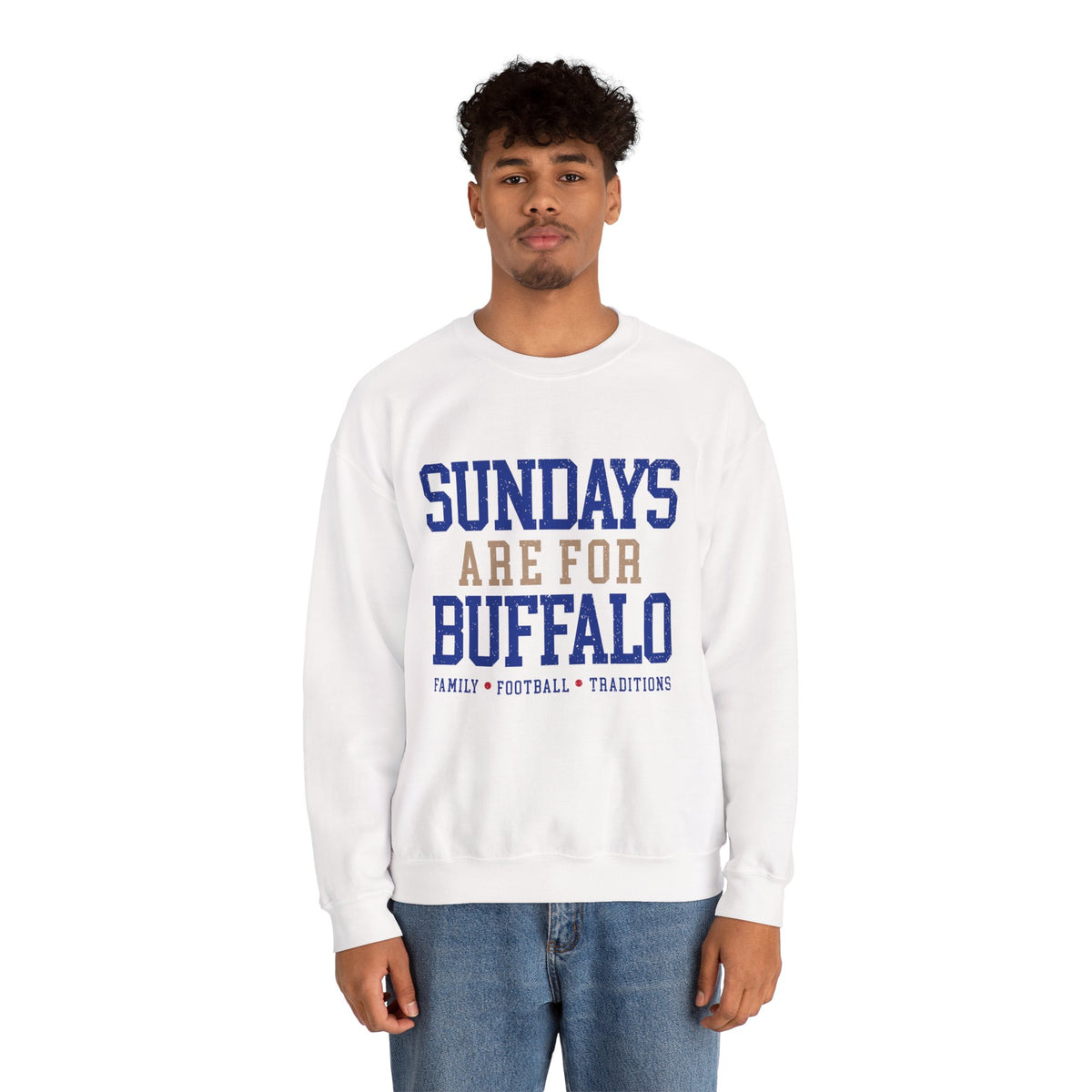 Sundays Are For Buffalo Bils Sweatshirt | NFL Football Fandom Crewneck I Gildan Crewneck Unisex