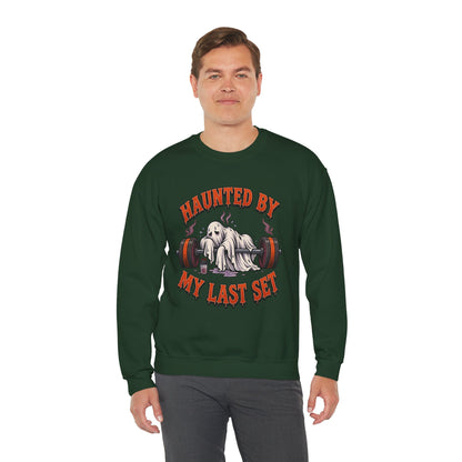 Haunted By My Last Set Sweatshirt | Ghost Lifting Gym Fitness I Gildan Crewneck