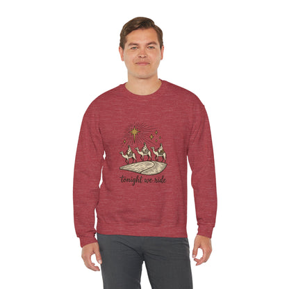 Three Wise Men Christmas Sweatshirt | Nativity Camel Storybook