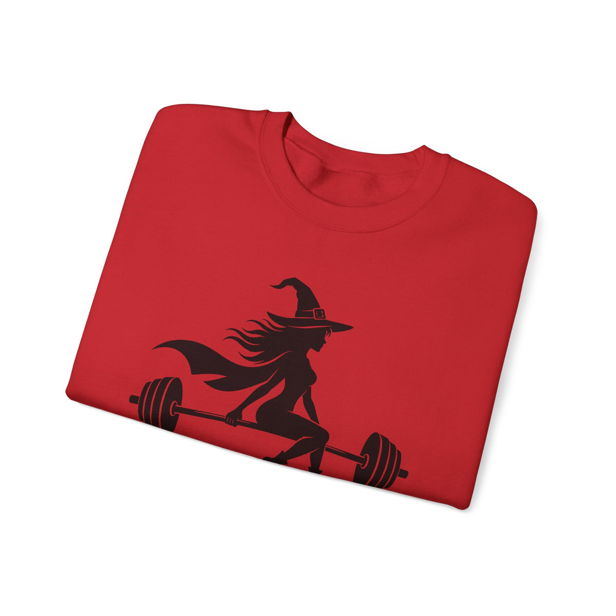 Witch Lifting Barbell Off to the Gym Sweatshirt | Halloween Fitness I Gildan