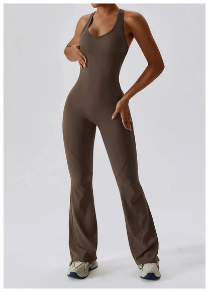 Backstage Flare Jumpsuit  Lolu Active