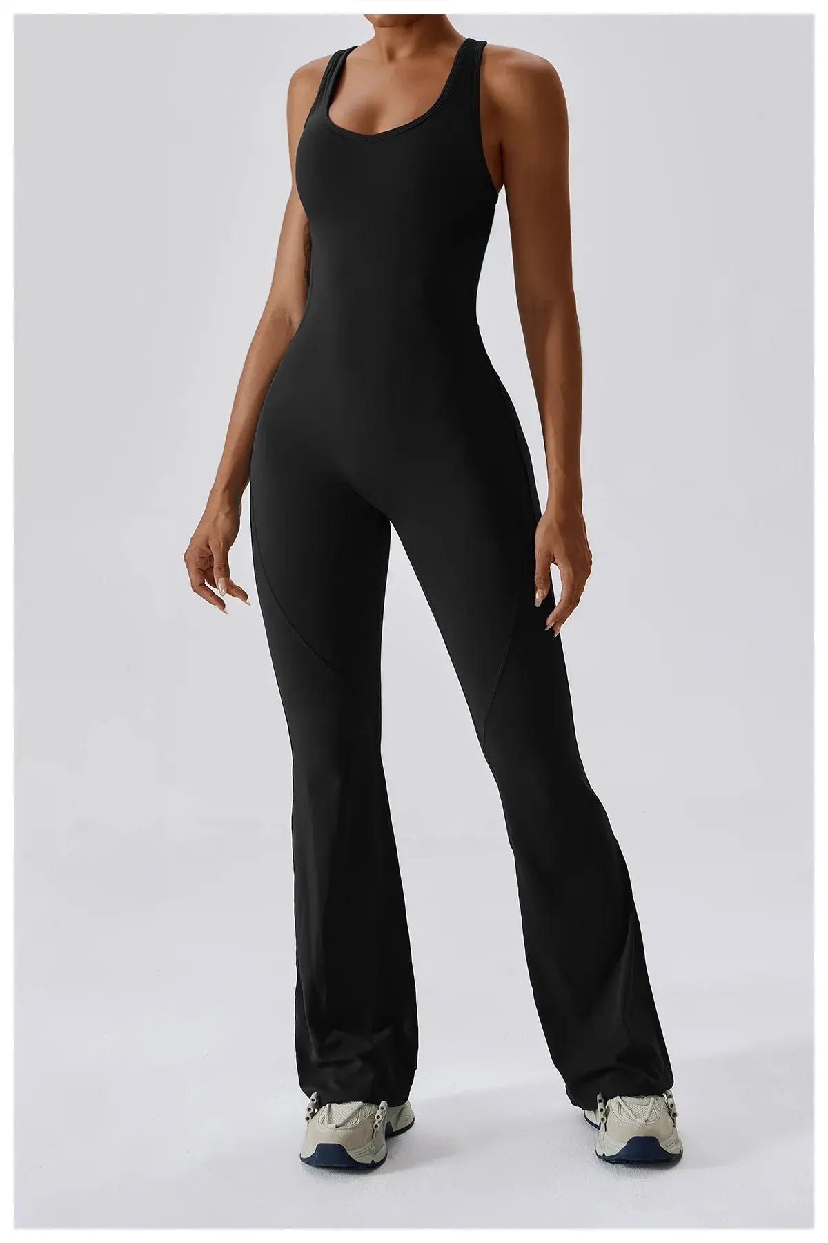Backstage Flare Jumpsuit  Lolu Active