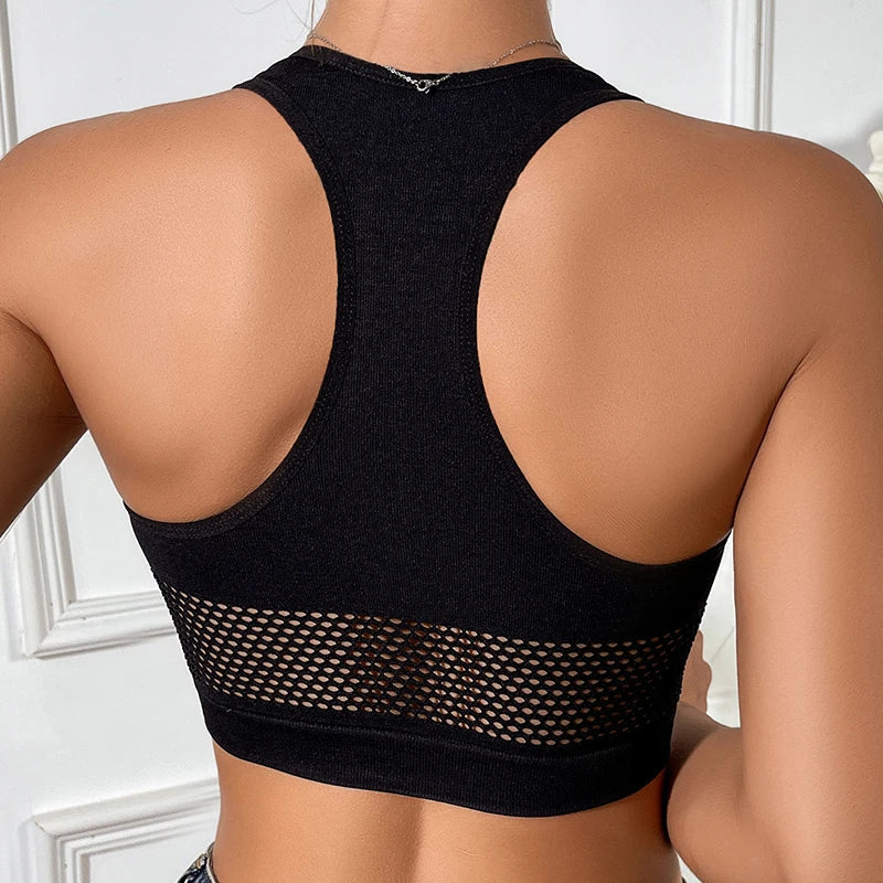 EdgeForm Mesh Tank in Black Widow– athletic performance top